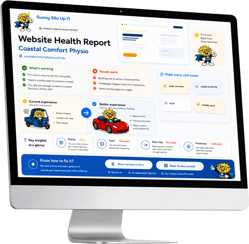 Sunny Site Up website report preview