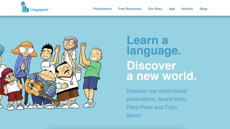 Screenshot of the Lingopont website